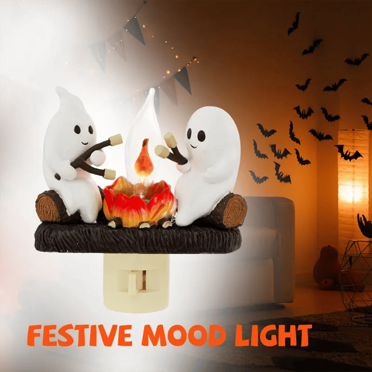 👻Halloween Promotion👻2025 Ghost Campfire Flickering Nightlight