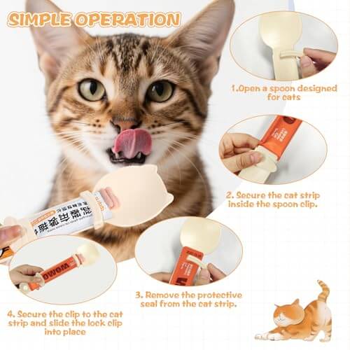 ๐3Pcs Multifunctional Cat Treat Squeeze Spoons Set - Colorful Dispensers for Wet Food