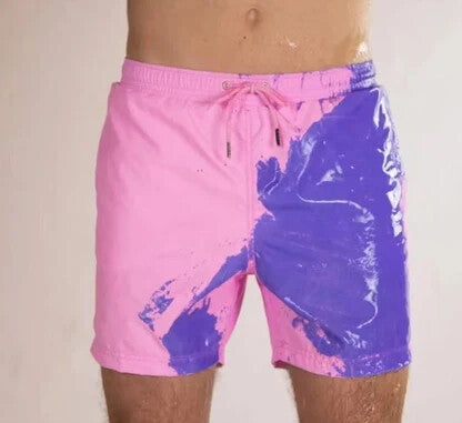 Badeshorts mit Farbwechsel