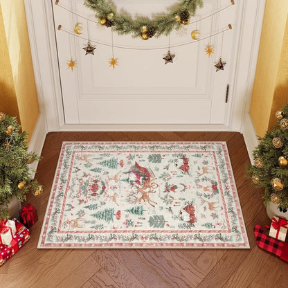 🎄Christmas Deer Santa Long Rug