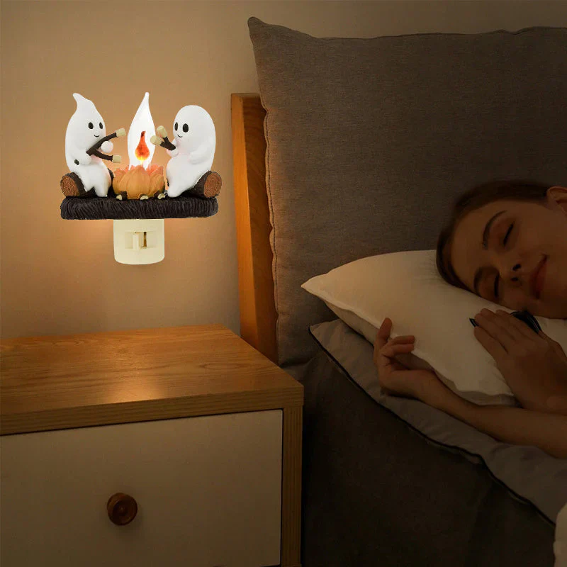 🔥Last Day Sale Price | 2024 Snowman Christmas Campfire Flickering Nightlight✨🔥👻