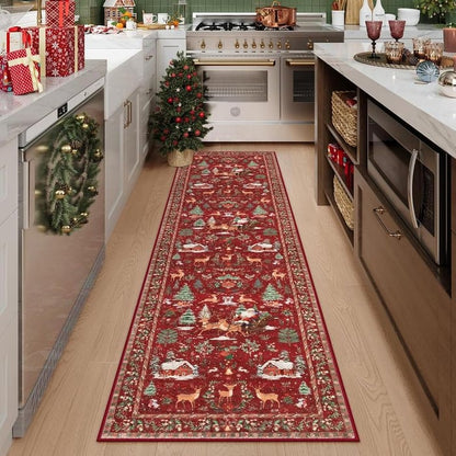 🎄Christmas Deer Santa Long Rug