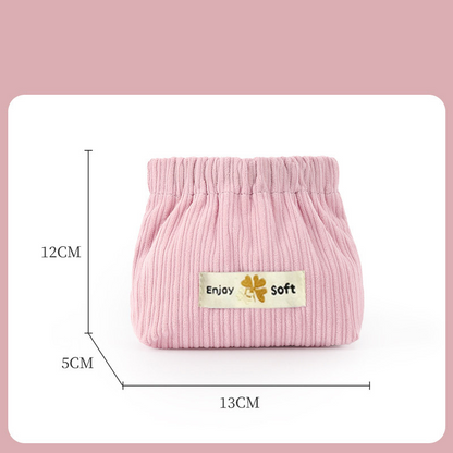 Corduroy Elastic Hair Tie Organizer