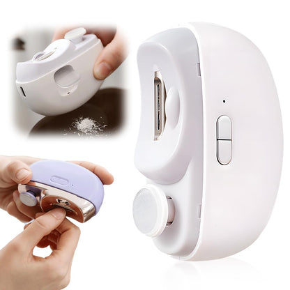 🎁 Perfect for All Ages 👵👶 3-in-1 Automatic Electric Nail Clipper with Polishing