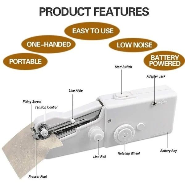 🔥HOT SALE 🎁 - 🔥Handheld Mini Electric Sewing Machine