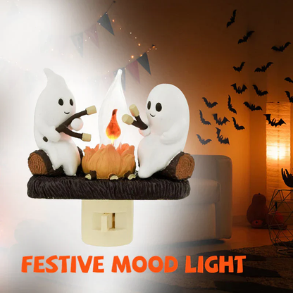 🔥Last Day Sale Price | 2024 Snowman Christmas Campfire Flickering Nightlight✨🔥👻