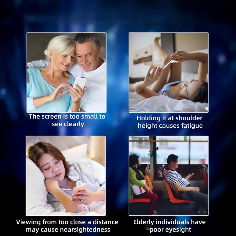 Mobile Phone Magnifier - Ultra-HD Screen Magnifier for Easy TV Viewing Orientation for Landscapes Use Eye Protection Full-Screen Mobile Phone Magnification