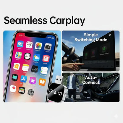 🔥2026 Upgrade 3-in-1 Wireless CarPlay Adapter