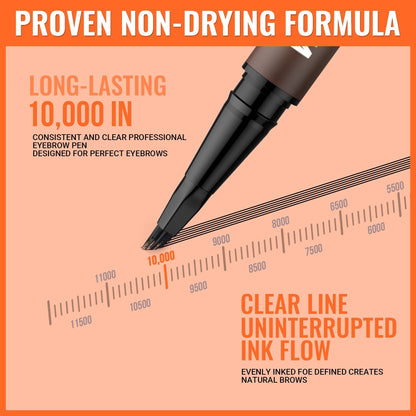 🙉Last Day Buy 1 Get 1 Free🔥2-in-1 Microblading Eyebrow Pen with Free Square Brush