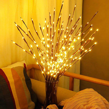 🌿 3-Piece Branch String Lights — 🎅 Perfect for Indoor Decor and Party Lighting