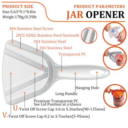 💪 Jar Opener for Weak Hands & Seniors – Easy Twist-Off Bottle Opener, Unique Kitchen Gadget & Christmas Gift