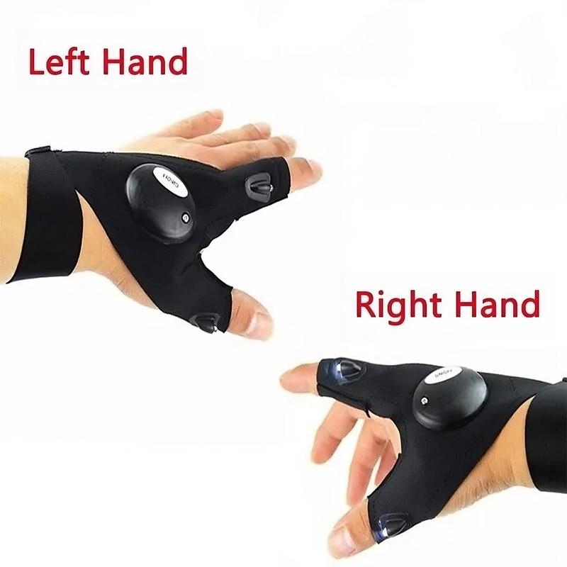🔧 LED Work Gloves – Hands-Free Flashlight Tool for Repair, Night Fishing & Camping