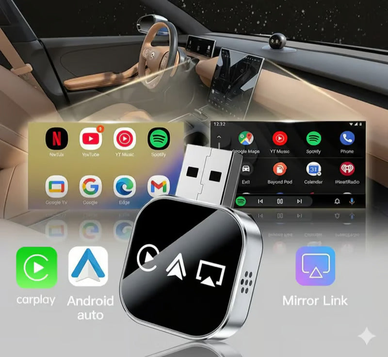 🔥2026 Upgrade 3-in-1 Wireless CarPlay Adapter