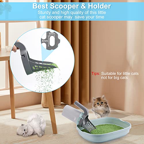 🐾 Cat Litter Scooper with Holder & Waste Bin – Includes 15 Refill Bags (1 Boxes), Large-Capacity Portable Cat Shovel for Easy Cleaning