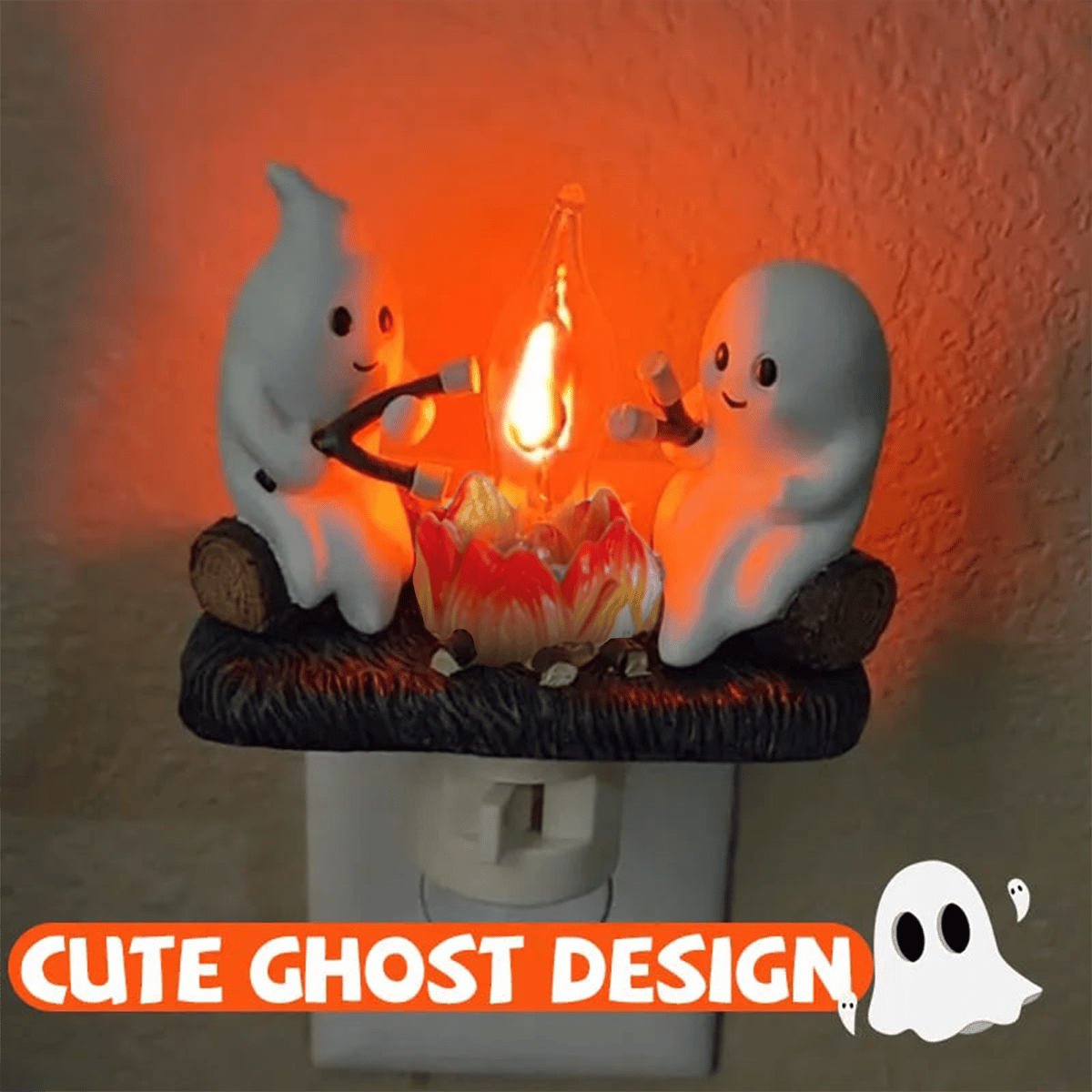 👻Halloween Promotion👻2025 Ghost Campfire Flickering Nightlight