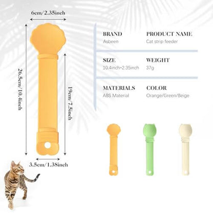 🍗3Pcs Multifunctional Cat Treat Squeeze Spoons Set - Colorful Dispensers for Wet Food