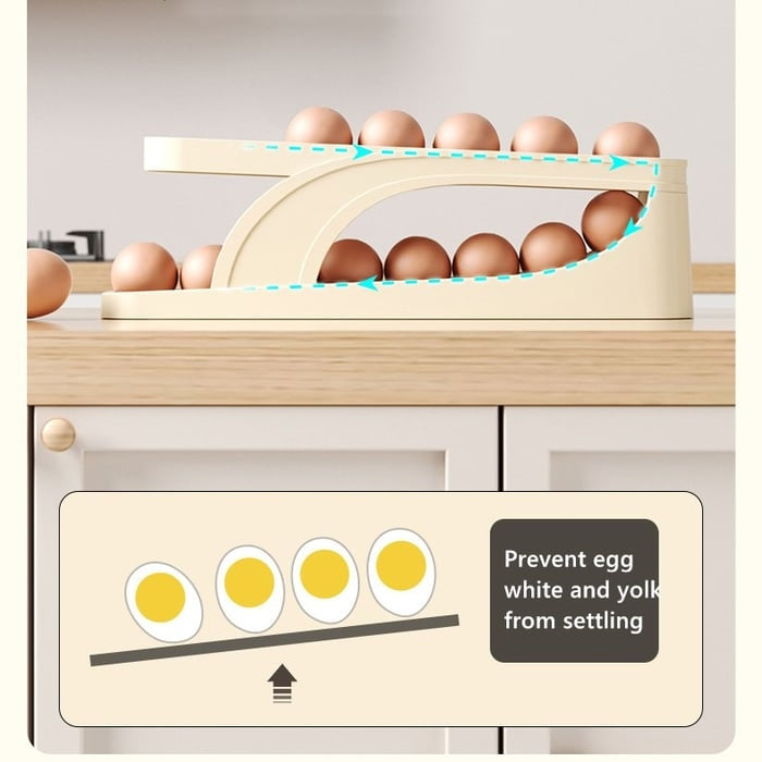 🥚Almost Sold Out💥New Automatic Roll-Down Double-layer Egg Dispenser