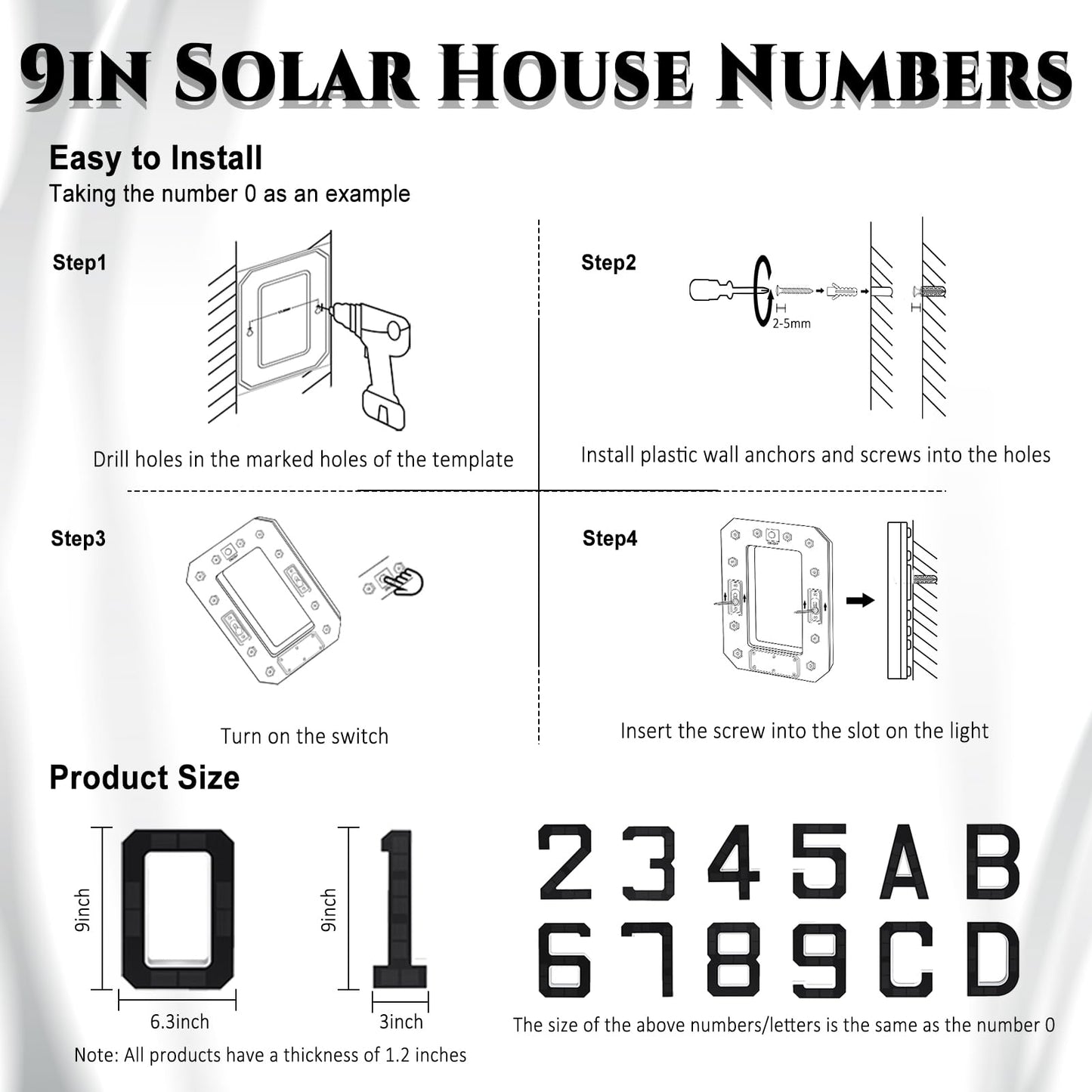 Solar Lighted House Numbers