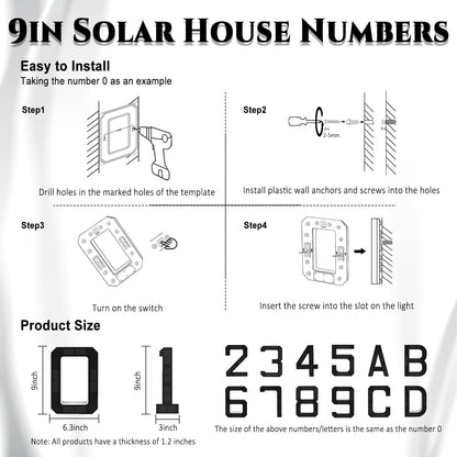 Solar Lighted House Numbers