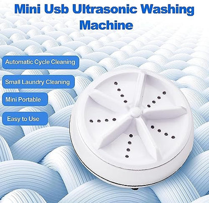 🌀 Portable Mini Ultrasonic Cleaner — For Home/Travel/Dorm/RV/Apartment Use