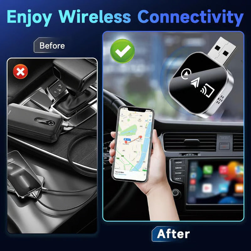 🔥2026 Upgrade 3-in-1 Wireless CarPlay Adapter