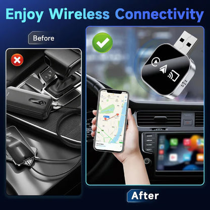 🔥2026 Upgrade 3-in-1 Wireless CarPlay Adapter