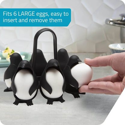 🐧 Egguins 3-in-1 Penguin Egg Rack—Boil Eggs, Store Eggs, Heat-Resistant Handle Design