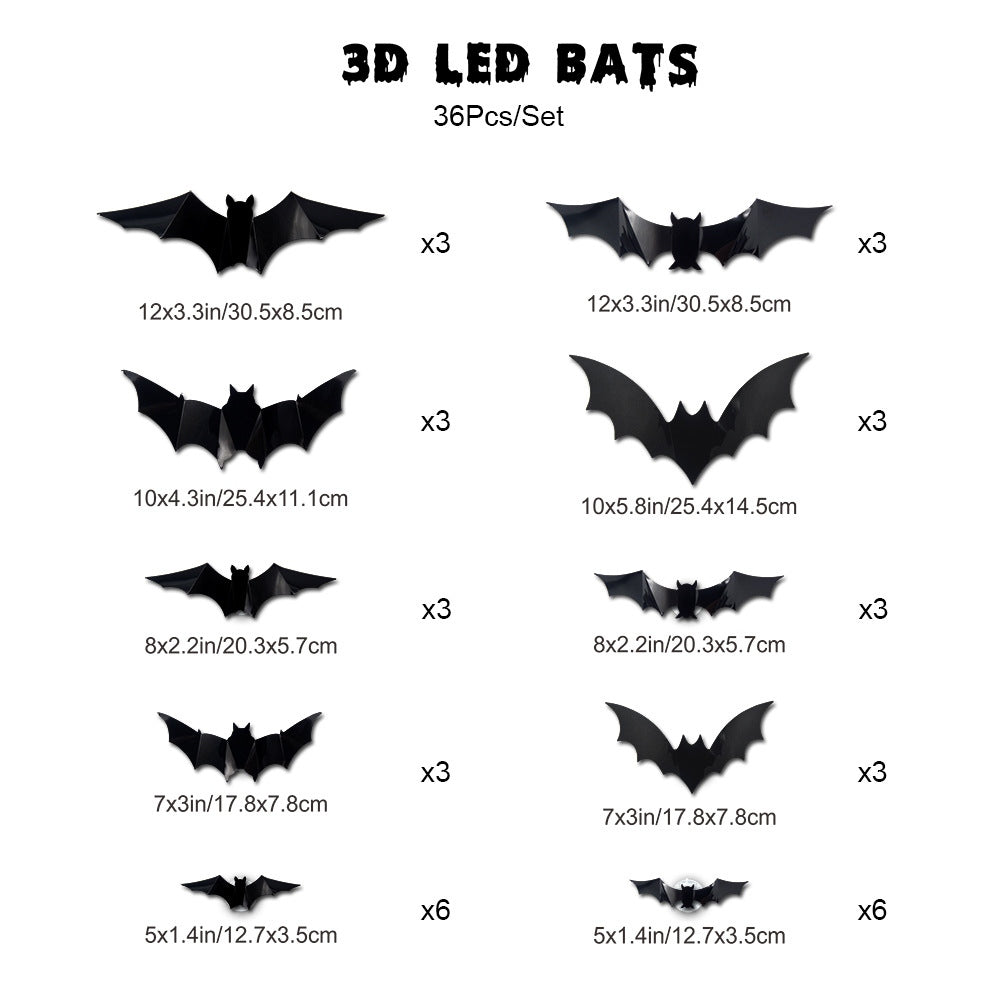 😈Halloween Promotion😈3D Bat Design LED Decoration