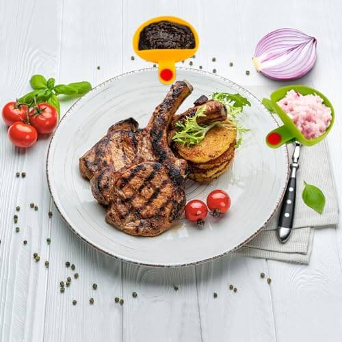 🍖8-Piece Dip Tray Set — Reusable Dip Set for Chips