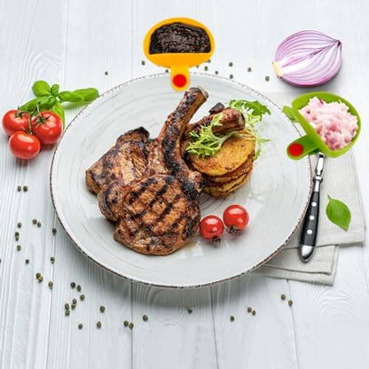 🍖8-Piece Dip Tray Set — Reusable Dip Set for Chips