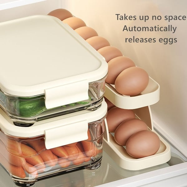 🥚Almost Sold Out💥New Automatic Roll-Down Double-layer Egg Dispenser