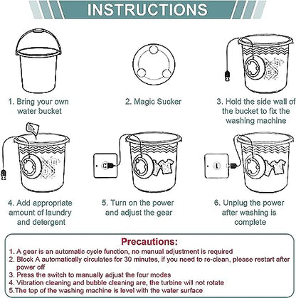 🌀 Portable Mini Ultrasonic Cleaner — For Home/Travel/Dorm/RV/Apartment Use