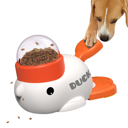 🐱🐶Cat and Dog Puzzle Treat Dispenser Interactive Duck-Shaped Environmental Enrichment Toy Mental Stimulation and Exercise Tool