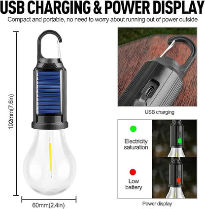 💡Solar LED Camping Lantern with Hook