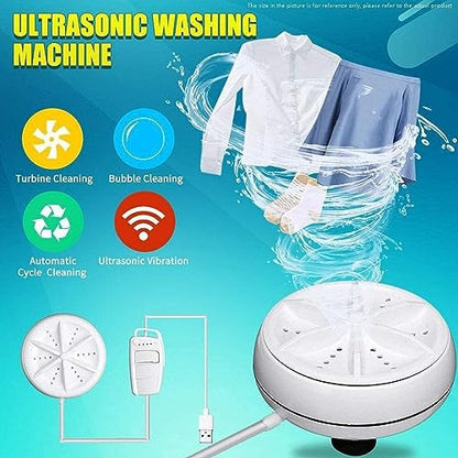 🌀 Portable Mini Ultrasonic Cleaner — For Home/Travel/Dorm/RV/Apartment Use
