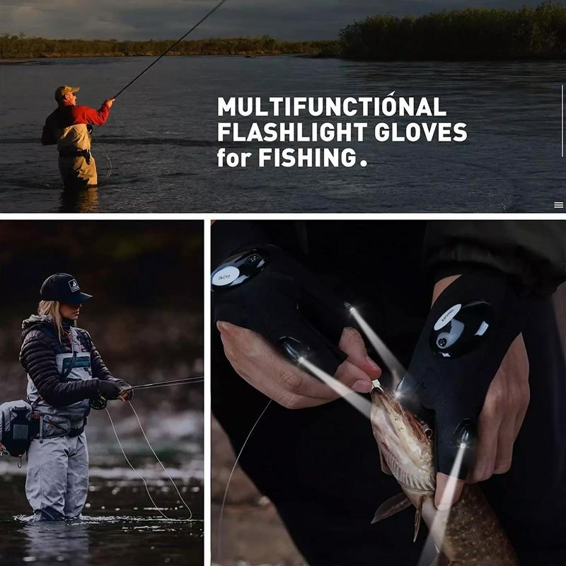 🔧 LED Work Gloves – Hands-Free Flashlight Tool for Repair, Night Fishing & Camping