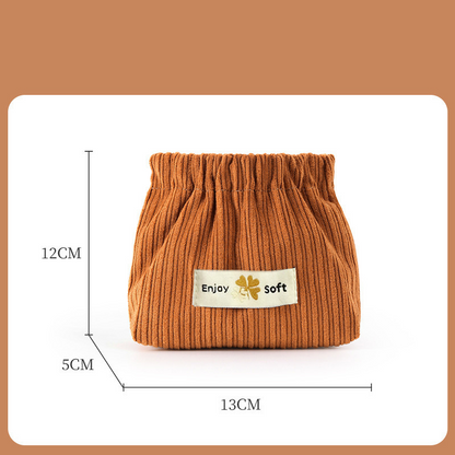 Corduroy Elastic Hair Tie Organizer