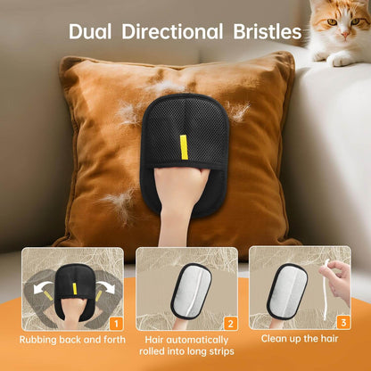🐾Pet Hair Removal Gloves Brush, Reusable Cat Dog Electrostatic Hair Remover Grooming Glove Tool