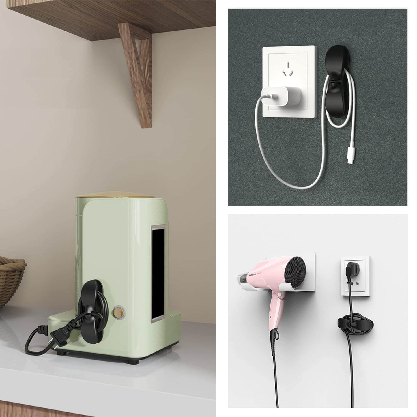 🧩6 Pcs Cord Organizer for Appliances,Coffee Maker, Blender, Pressure Cooker, Toaster