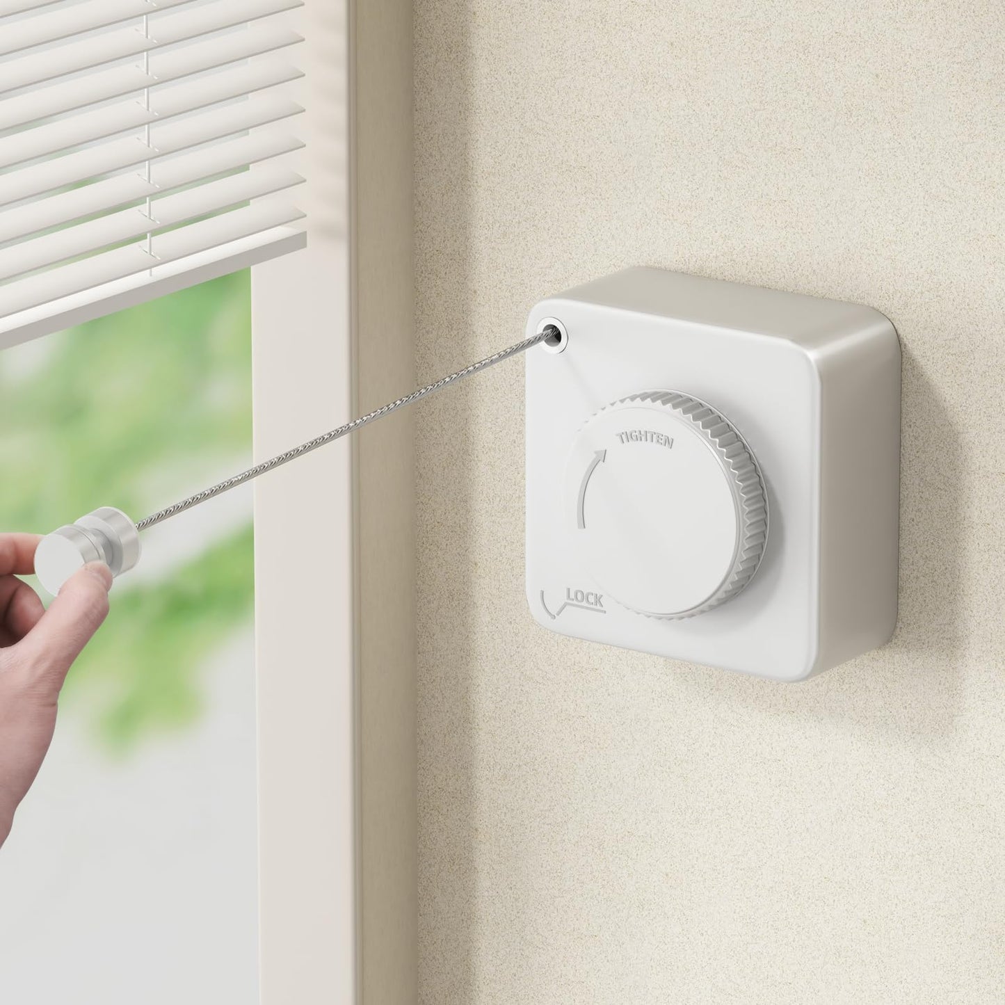 Non-Sagging Retractable Clothesline – Wall-Mounted Invisible Laundry Line for Indoor & Outdoor Use