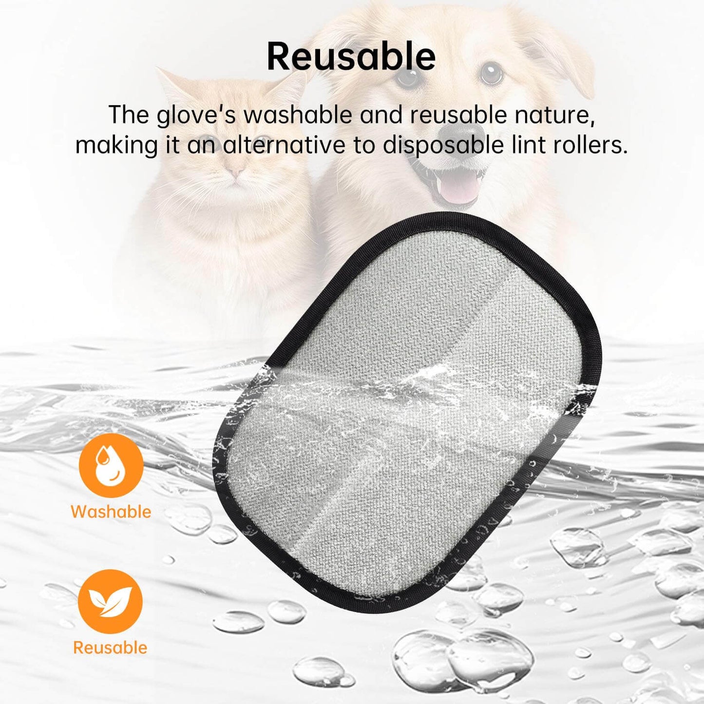 🐾Pet Hair Removal Gloves Brush, Reusable Cat Dog Electrostatic Hair Remover Grooming Glove Tool