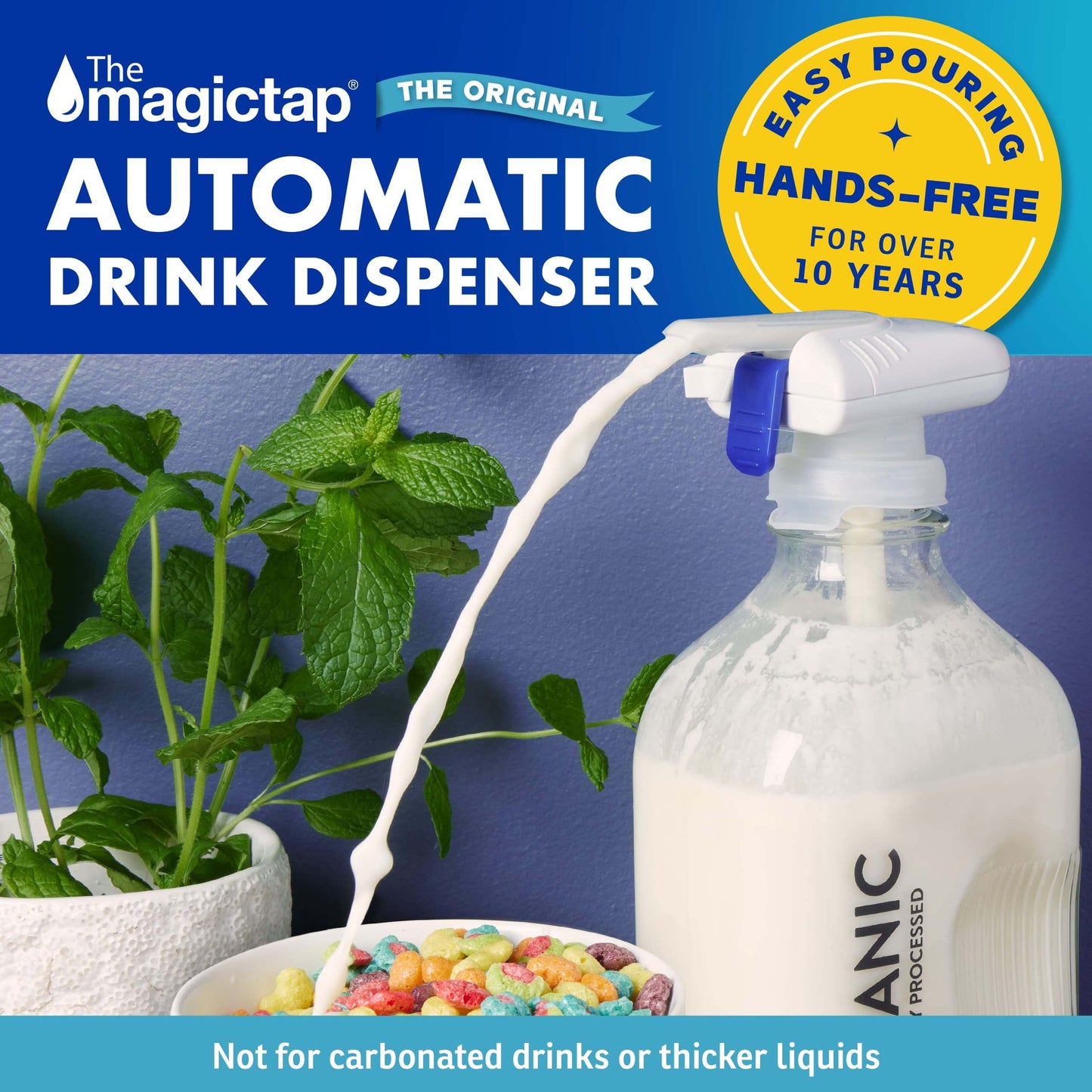 🧃Automatic Drink Dispenser - Hands-Free Beverage Dispenser for Fridge - Perfect for Milk, Juice - Gifts for Women & Men