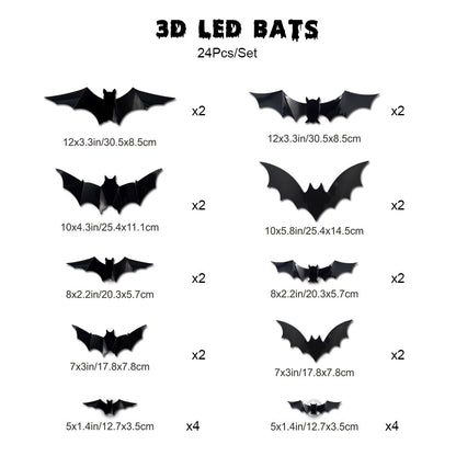 😈Halloween Promotion😈3D Bat Design LED Decoration