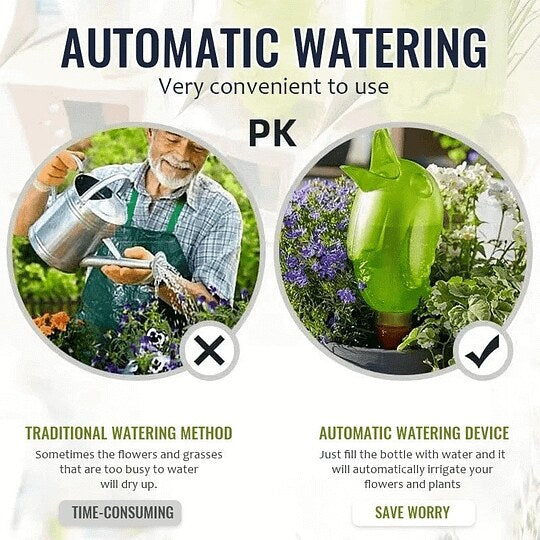 🐦 Self Spike Planter Drip Watering Bird