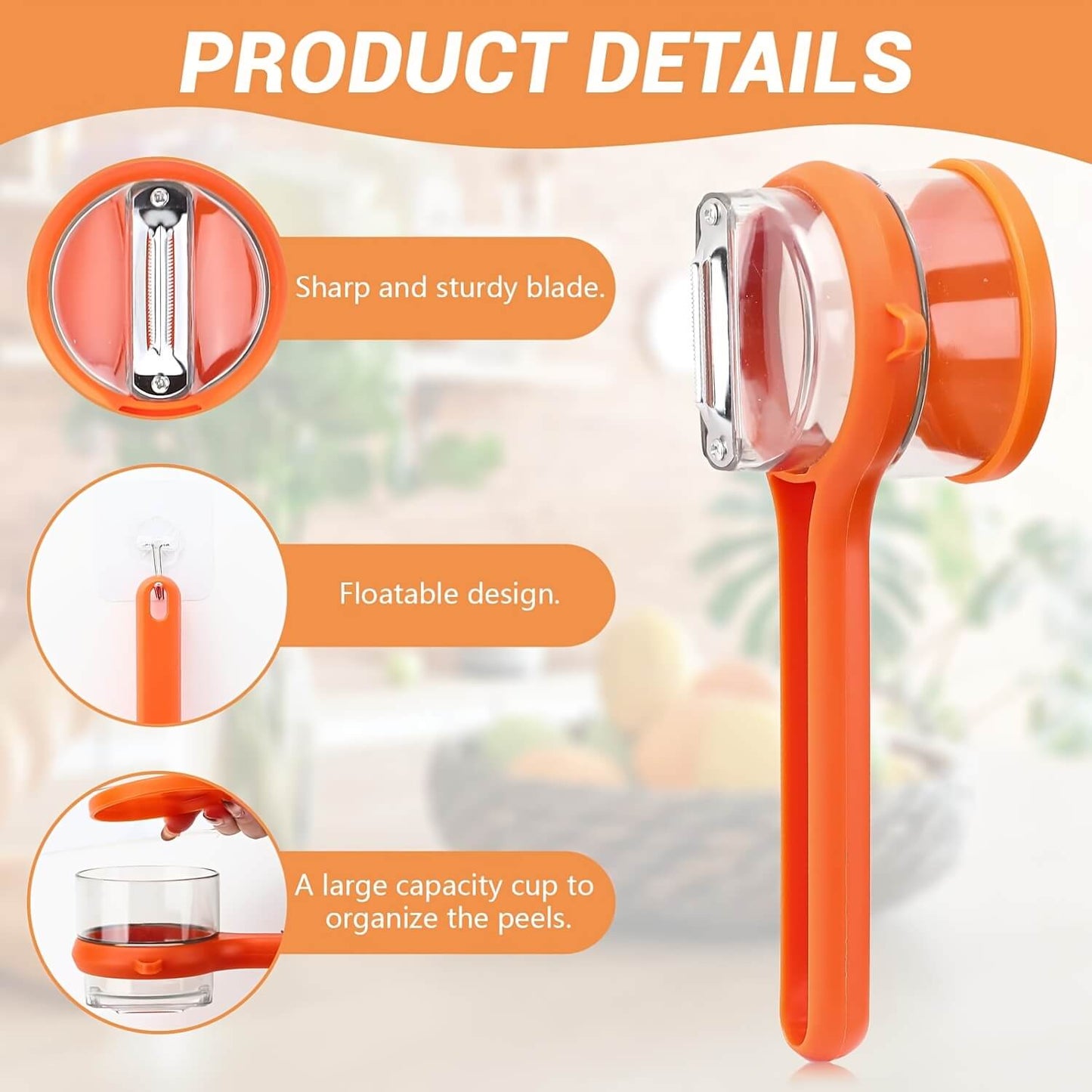 🥒 2-in-1 Peeler & Storage Box – Serrated Blade, Food-Safe & Durable