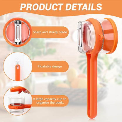 🥒 2-in-1 Peeler & Storage Box – Serrated Blade, Food-Safe & Durable