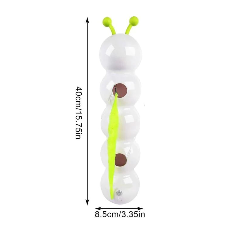 🐾 Interactive Cat Feather Toy – USB Rechargeable Wall-Mounted Whack-a-Mole Cat Teaser with Suction Cup, Perfect for Indoor Cats