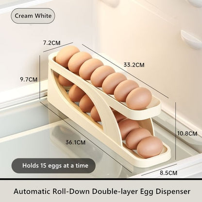 🥚Almost Sold Out💥New Automatic Roll-Down Double-layer Egg Dispenser