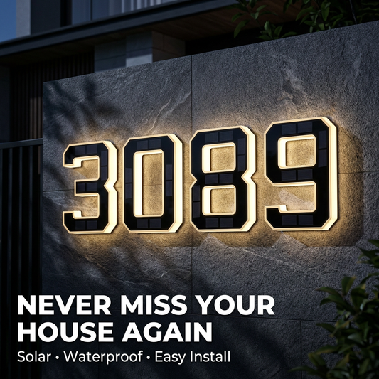 Solar Lighted House Numbers