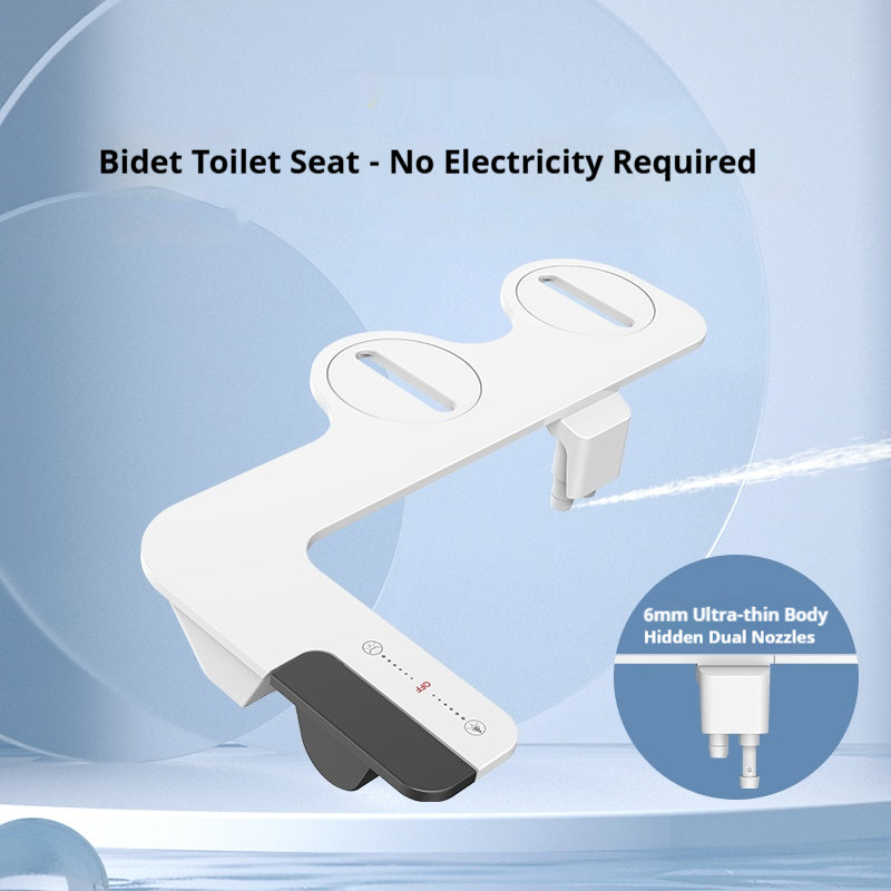 🚽Non-Electric Bidet Seat – Pressure Control & Self-Cleaning Nozzles